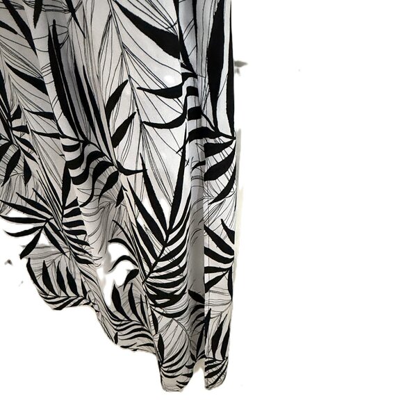 Mossimo Bamboo Leaf Print Strapless Dress White/Black XXL - Picture 5 of 9